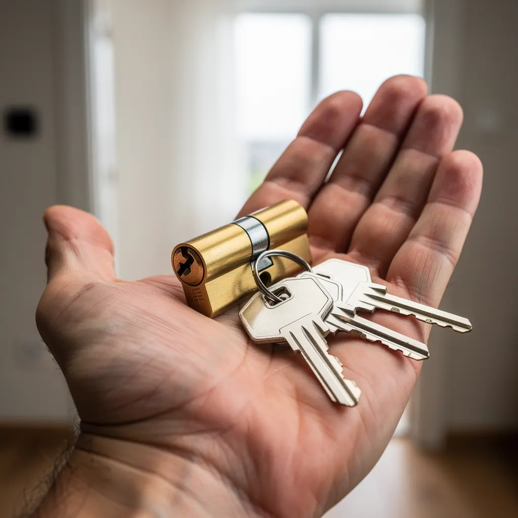 Neuer Schließzylinder mit Schlüsseln – Schlosswechsel in Mülheim